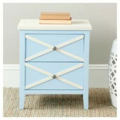 Side Table with Drawers - Safavieh Lime Green