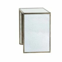 A&B Home Set of 2 Waverly Mirrored Nested Side Tables Mirrored/Brown - A&B Home -Side Tables Sales unnamed file 50