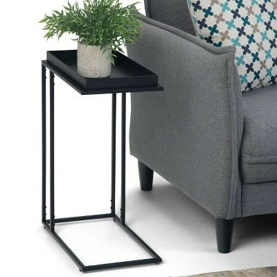 18" Morton Tray Top C Side Table Black - WyndenHall 3 18" Morton Tray Top C Side Table Black - WyndenHall