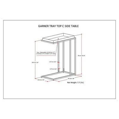 18" Morton Tray Top C Side Table Black - WyndenHall 6 18" Morton Tray Top C Side Table Black - WyndenHall - Image 4