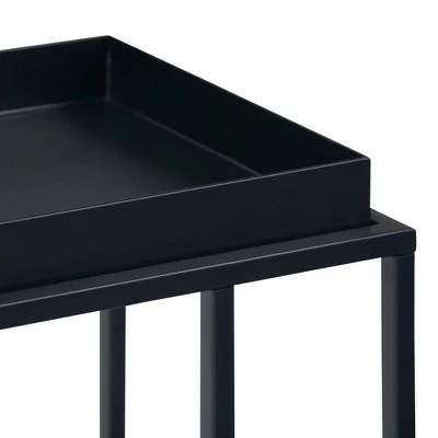 18" Morton Tray Top C Side Table Black - WyndenHall 8 18" Morton Tray Top C Side Table Black - WyndenHall - Image 6