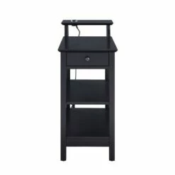 Slayer Side Table with USB Charging Dock - Acme Furniture White