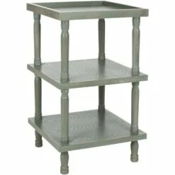 Esmeralda 3 Tier Side Table- Ash Grey - Safavieh