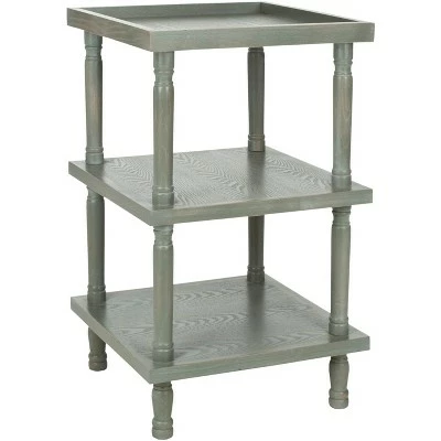 Esmeralda 3 Tier Side Table- Ash Grey - Safavieh 3 Esmeralda 3 Tier Side Table- Ash Grey - Safavieh