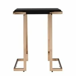 Sanlos Side Table Black/Champagne - Aiden Lane