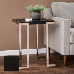 Sanlos Side Table Black/Champagne - Aiden Lane -Side Tables Sales unnamed file 5082