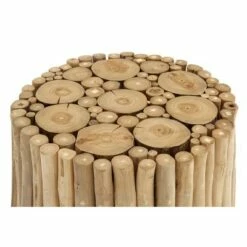 Olivia & May Contemporary Teak Wood Cylinder Side Table Brown - Olivia & May -Side Tables Sales unnamed file 5109