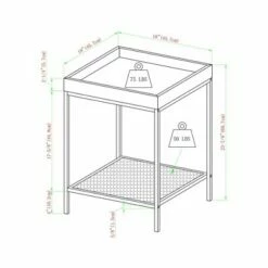 Rosalyn Urban Industrial Glam Square Tray Side Table with Metal Mesh Shelf Graphite/Gold - Saracina Home 19 Rosalyn Urban Industrial Glam Square Tray Side Table with Metal Mesh Shelf Graphite/Gold - Saracina Home -Side Tables Sales unnamed file 5118