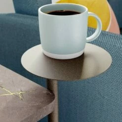 Radial Faux Stone Top Side Table Umber Wood - Sauder -Side Tables Sales unnamed file 5122