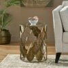 Sautter Boho Glam Handcrafted Glass Top Fish Scale Side Table Antique Brass - Christopher Knight Home -Side Tables Sales unnamed file 5148