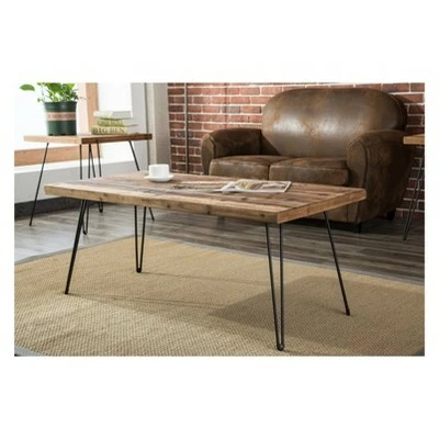 3pc East Foldable Table Set Brown - Crawford & Burke 4 3pc East Foldable Table Set Brown - Crawford & Burke - Image 2