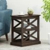 Vernon Contemporary 2 Shelf Side Table Dark Walnut - Christopher Knight Home -Side Tables Sales unnamed file 5153