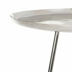Calix Tri Leg Contemporary Glam Side Table - Silver/Gold - Safavieh