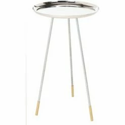 Calix Tri Leg Contemporary Glam Side Table - Silver/Gold - Safavieh -Side Tables Sales unnamed file 5163