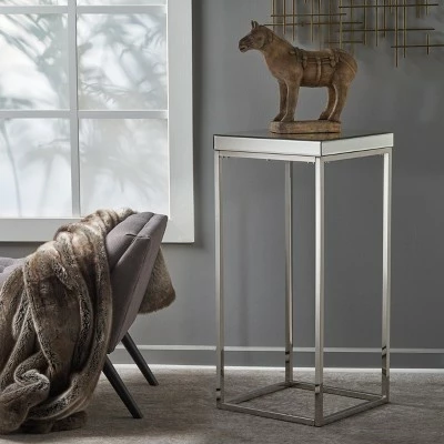 Callia Industrial Mirrored Side Table Clear - Christopher Knight Home 3 Callia Industrial Mirrored Side Table Clear - Christopher Knight Home
