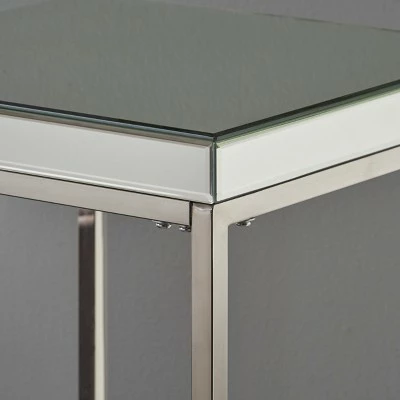 Callia Industrial Mirrored Side Table Clear - Christopher Knight Home 4 Callia Industrial Mirrored Side Table Clear - Christopher Knight Home - Image 2