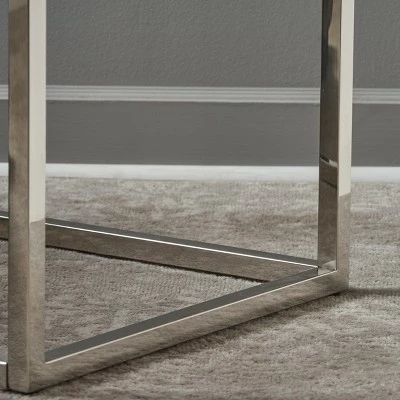 Callia Industrial Mirrored Side Table Clear - Christopher Knight Home 5 Callia Industrial Mirrored Side Table Clear - Christopher Knight Home - Image 3