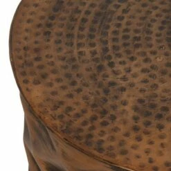 Massie Modern Glam Handcrafted Diamond Pattern Aluminum Side Table - Christopher Knight Home Antique Brass -Side Tables Sales unnamed file 5172