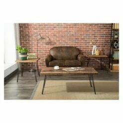 3pc East Foldable Table Set Brown - Crawford & Burke 19 3pc East Foldable Table Set Brown - Crawford & Burke -Side Tables Sales unnamed file 518