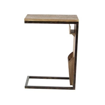 Olivia & May Rustic Side Table Brown - Olivia & May 8 Olivia & May Rustic Side Table Brown - Olivia & May - Image 6