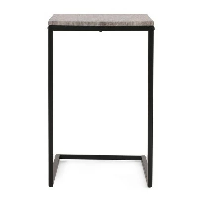 Winfough Modern Industrial C Shaped Side Table Gray/Black - Christopher Knight Home 7 Winfough Modern Industrial C Shaped Side Table Gray/Black - Christopher Knight Home - Image 5