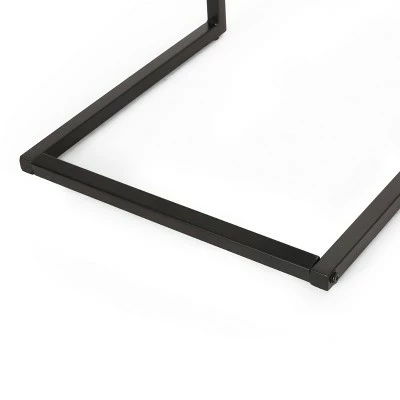 Winfough Modern Industrial C Shaped Side Table Gray/Black - Christopher Knight Home 10 Winfough Modern Industrial C Shaped Side Table Gray/Black - Christopher Knight Home - Image 8