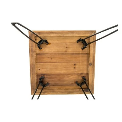 3pc East Foldable Table Set Brown - Crawford & Burke 12 3pc East Foldable Table Set Brown - Crawford & Burke - Image 10