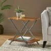 Oxbow Modern Industrial Handcrafted Wood Side Table Light Walnut/Gray - Christopher Knight Home -Side Tables Sales unnamed file 5264