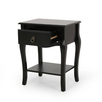 Bogue Traditional Wooden Side Table with Drawer - Christopher Knight Home White 4 Bogue Traditional Wooden Side Table with Drawer - Christopher Knight Home White - Image 2