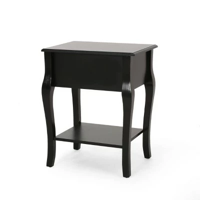 Bogue Traditional Wooden Side Table with Drawer - Christopher Knight Home White 5 Bogue Traditional Wooden Side Table with Drawer - Christopher Knight Home White - Image 3