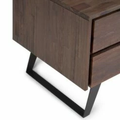 22" Mitchell Solid Acacia Wood Side Table Distressed Charcoal Brown - WyndenHall -Side Tables Sales unnamed file 5324