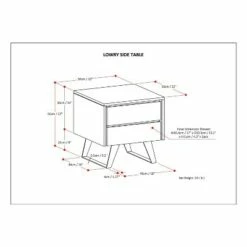 22" Mitchell Solid Acacia Wood Side Table Distressed Charcoal Brown - WyndenHall -Side Tables Sales unnamed file 5327