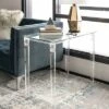 Amelie Acrylic Side Table Clear - Safavieh