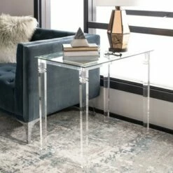 Amelie Acrylic Side Table Clear - Safavieh