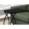 Monarch Specialties 24 Inch Glossy Metal Accent C Shaped Side Couch Table for Living Rooms, Sitting Areas, or Bedrooms, Black -Side Tables Sales unnamed file 5336