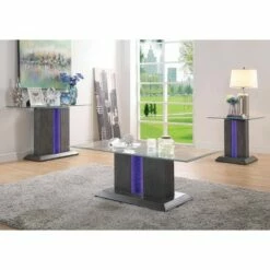 3pc Danziger Coffee Table Set Gray - miBasics