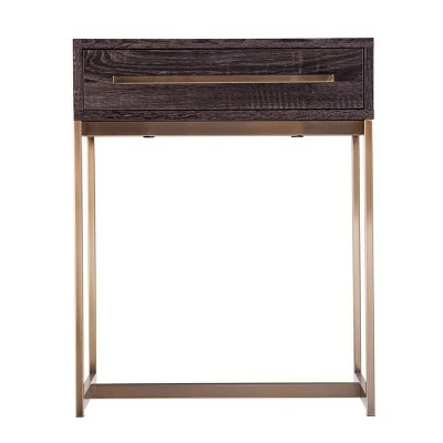 Frondi Square End Table Black Oak/Antique Brass - Aiden Lane 5 Frondi Square End Table Black Oak/Antique Brass - Aiden Lane - Image 3