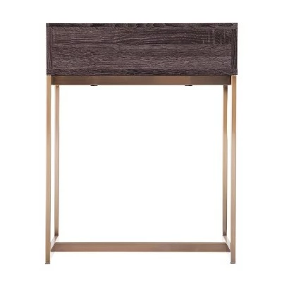 Frondi Square End Table Black Oak/Antique Brass - Aiden Lane 8 Frondi Square End Table Black Oak/Antique Brass - Aiden Lane - Image 6