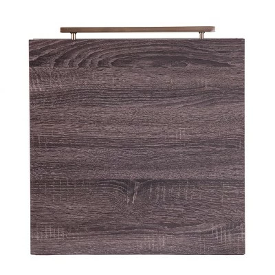 Frondi Square End Table Black Oak/Antique Brass - Aiden Lane 9 Frondi Square End Table Black Oak/Antique Brass - Aiden Lane - Image 7