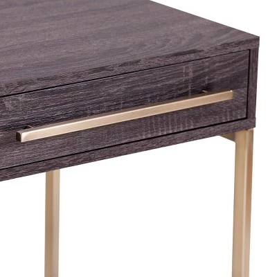 Frondi Square End Table Black Oak/Antique Brass - Aiden Lane 10 Frondi Square End Table Black Oak/Antique Brass - Aiden Lane - Image 8