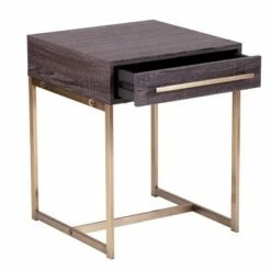 Frondi Square End Table Black Oak/Antique Brass - Aiden Lane 21 Frondi Square End Table Black Oak/Antique Brass - Aiden Lane -Side Tables Sales unnamed file 5374