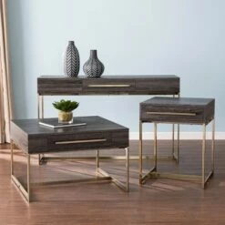 Frondi Square End Table Black Oak/Antique Brass - Aiden Lane 22 Frondi Square End Table Black Oak/Antique Brass - Aiden Lane -Side Tables Sales unnamed file 5375