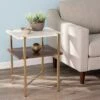Amelia Square Faux Marble End Table with Storage Brass - Aiden Lane -Side Tables Sales unnamed file 5377