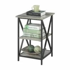 Tucson 3 Tier End Table Faux Birch - Breighton Home