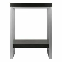 Jared End Table, Enamel Steel Tube - Dark Espresso - Winsome