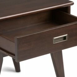 Tierney Solid Hardwood Mid Century End Table - Wyndenhall Teak -Side Tables Sales unnamed file 5434