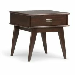 Tierney Solid Hardwood Mid Century End Table - Wyndenhall Teak -Side Tables Sales unnamed file 5435