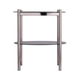 Glendale Round End Table with Glass Top Black - Aiden Lane 5 Glendale Round End Table with Glass Top Black - Aiden Lane - Image 3