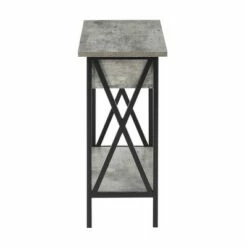Tucson Flip Top End Table with Charging Station Faux Birch - Breighton Home