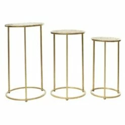 Olivia & May Set of 3 Glam Metal Accent Tables Gold - Olivia & May -Side Tables Sales unnamed file 55